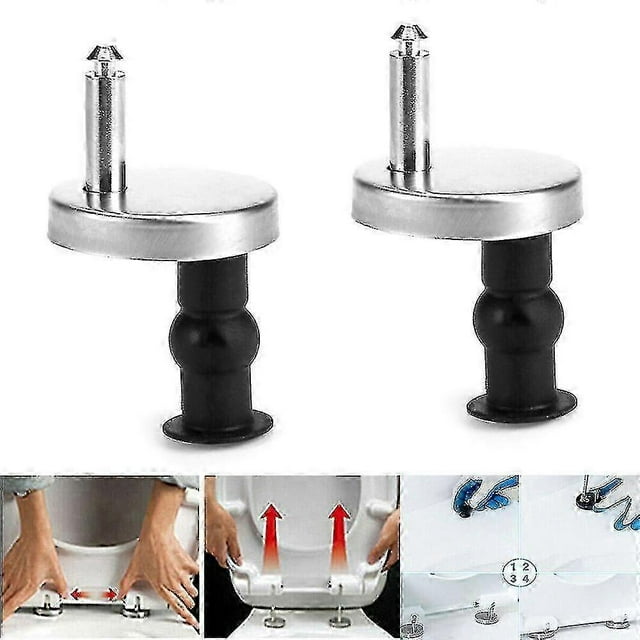 2 Pack Quick Release Toilet Seat Hinges with Screws Kit for Seat Repair and Installation