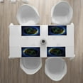 thumbnail image 3 of Ambesonne World Place Mats Set of 4, Earth Lines Navigation, Standard Size, Blue Green Brown, 3 of 4
