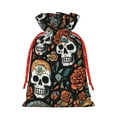 thumbnail image 2 of ZICANCN Christmas Gift Bags, Death Skeleton Warrior Reusable Fabric Drawstring Storage Bags with Drawstring, Medium Size, 2 of 7