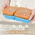thumbnail image 2 of Silicone Freezer Tray for Soup Ice Cubes: 2-Cup Freezing Tray with Lid for Meal Prep - 2Pack Silicon Soup Portion Freeze Trays Make Stock Souped Ice Cube Blue(2pack), 2 of 7