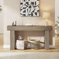 thumbnail image 7 of Tribesigns 63-Inch Farmhouse Console Table, Wooden Sofa Table Behind The Couch, Rectangular Entryway Table for Entrance, Hallway, Living Room (Gray), 7 of 7