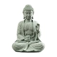 thumbnail image 2 of Decor Statue Meditation Stone Figurine Compact Hand Carved Ornament Weather Resistant for Desk Shelf Garden and Mindfulness Decoration, 2 of 8