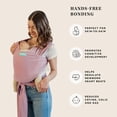thumbnail image 5 of Moby Wrap Portabebés Portabebés Clásico Para Recién Nacidos Y Bebés Envoltorio Para Bebé N.º 1 Ir A Regalo Para Bebé Mantenga Al Bebé Seguro Ajustable Para Todo Tipo De Cuerpo Para Mamás Y Papás Rosa, 5 of 5