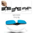 thumbnail image 6 of Joopin 2 Pairs Polarized Clip-On Sunglasses Rimless Flip Up Anti-Glare Driving Glasses(blue+green), 6 of 10