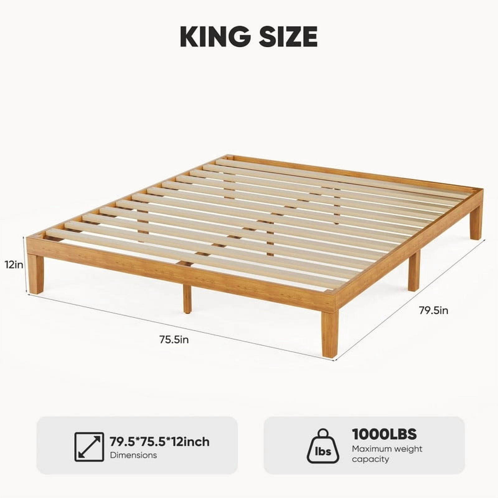 Kelno Bed Frame Platform Mattress Foundation