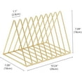 thumbnail image 2 of TACYKIBD 2 Pcs Magazine Holder,Newspapers Holder,Letters Storage,Desktop File Sorter Organizer Triangle Bookshelf Decor Home Office,Gold, 2 of 12