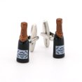 thumbnail image 3 of Gemelos de cobre esmaltado con diseño de botella de champán, 20 g, 3 of 3