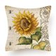 thumbnail image 4 of Juego de 4 fundas de cojín decorativas de 45 x 45 cm con estampado de girasol, impermeable, perfectas para terrazas, jardines, bancos, salas de estar, sofás y decoración de casas de campo, 4 of 5