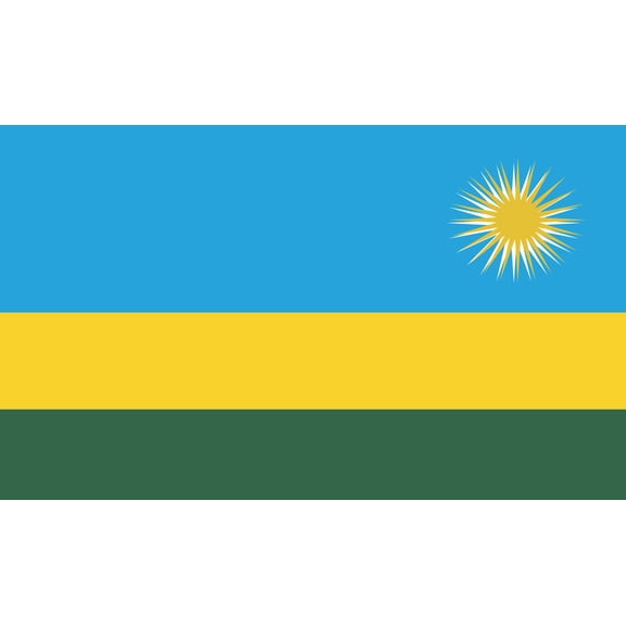 5in x 3in Rwandan Flag Magnet