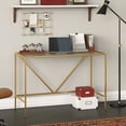 thumbnail image 2 of Henn&Hart 44" Brass Finish Metal/Glass Home Office, 2 of 7