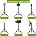 thumbnail image 4 of ZMLEVE 67” Selfie Stick Tripod, Extendable Phone Tripod Stand with Wireless Bluetooth Remote & Phone Holder, Compatible for iPhone Samsung Galaxy Android Cell Phone, DSLR, Action Camera, 4 of 7
