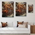 thumbnail image 4 of Designart "Powerful Energies Orange Power Plants" Cityscapes Print on Natural Pine Wood, 4 of 5