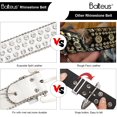 thumbnail image 4 of Rhinestone Belt for Women Men Western Cowgirl Cowboy Fashion Bling Studded Leather Belt for Jeans Pants 1.45"(36mm) Wide, 4 of 5