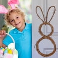 thumbnail image 5 of Easter Bunny Wreath Bunny-Shaped Grapevine Twig Wreath Handmade Rattan Rabbit Garland Pendant for Front Door Decoration Brown, 5 of 9