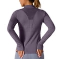 thumbnail image 4 of Aimik Sports Top for Women Long Sleeve Round Neck Top with Sun Protection Summer Mesh Splicing Breathable Sports Top, 4 of 4
