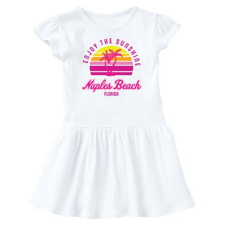 

Inktastic Summer Enjoy the Sunshine Naples Beach Florida in Pink Gift Baby Girl Dress