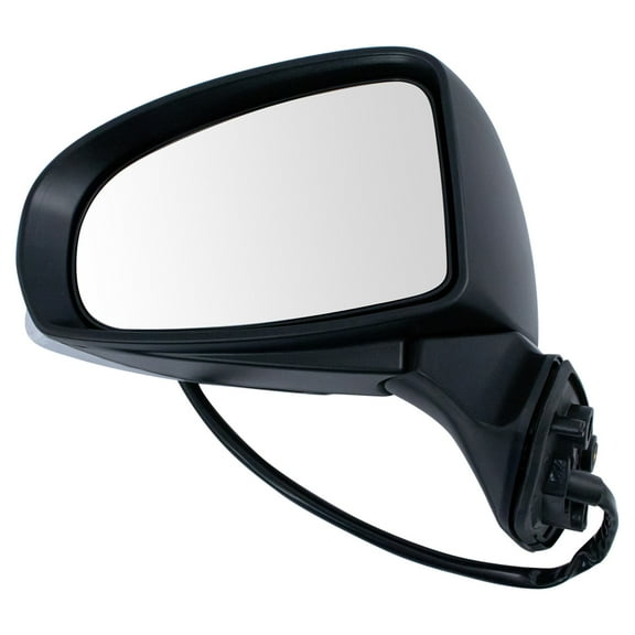 TRQ Driver Side Power Heated Mirror Paint to Match Smooth Black with Turn Signal Fits 2015-2017 Toyota Prius V TO1320352