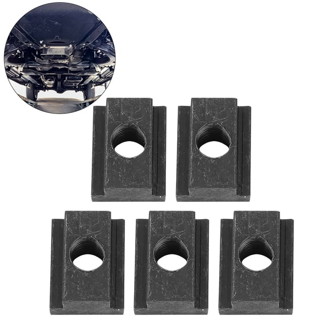 Paquete de 5 Tuercas de Hierro BuyWeek para Rieles de Caja de Camioneta Toyota Tacoma Color Negro