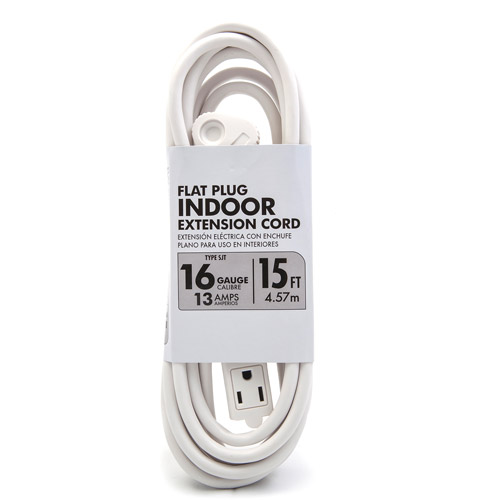 Southwire White Flat Plug/Banana Tap Extension Cord