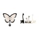 thumbnail image 1 of Reloj De Pared De Mariposa Acrílica Y Figura De Jirafa De Cerámica, Centro De Mesa Decorativo Para Oficina, Comedor, Habitación Infantil, Decoración De Granja Y Dormitorio., 1 of 8