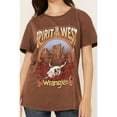 thumbnail image 3 of Wrangler Women's Boot Barn Spirit Of The West Short Sleeve Graphic Tee Brown XX-  US, 3 of 4