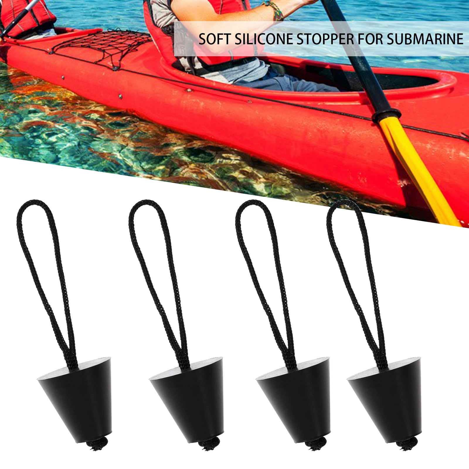 4X Universal Kayak Scupper Drain Holes Plug Kit for Hobie/Ocean/Native/Old Town 
