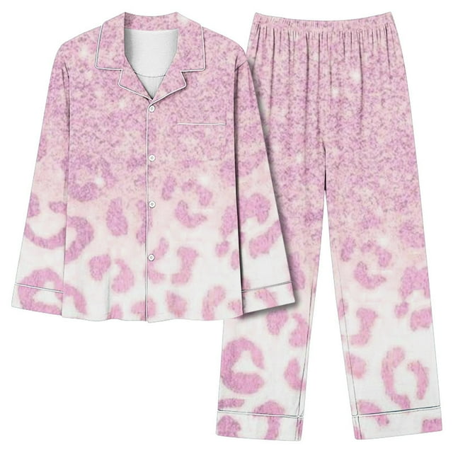 Ensembles de Pyjama pour Femmes Blouse à Manches Longues Décontractée pour Femmes Pantalon Ensemble de Pyjama