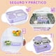 thumbnail image 4 of Lonchera Bento Box, Portátil Fiambrera Acero Inoxidable para Adultos con 5 Compartimentos, Luncheras Escolares 1150ML con Charola Extraíble, Tazón de Sopa y Bolsa Almuerzo, Fácil de Lavar, 4 of 7