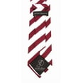 thumbnail image 3 of Scott Allan Burgundy and White Regiment Necktie Tie | Woven Microfiber Standard Size Tie 3.3" at Tip, 3 of 3