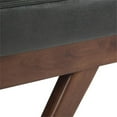 thumbnail image 5 of Pemberly Row 48"W Rectangle Ottoman Bench in Distressed Black Faux Leather, 5 of 9