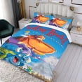 thumbnail image 3 of Regresamos Conjunto de sábanas temático, trío de piezas, cómodo y amigable con la piel, diseño único, regalo de decoración para el hogar para familiares, amigos y fans,135cm *200cm, 3 of 6