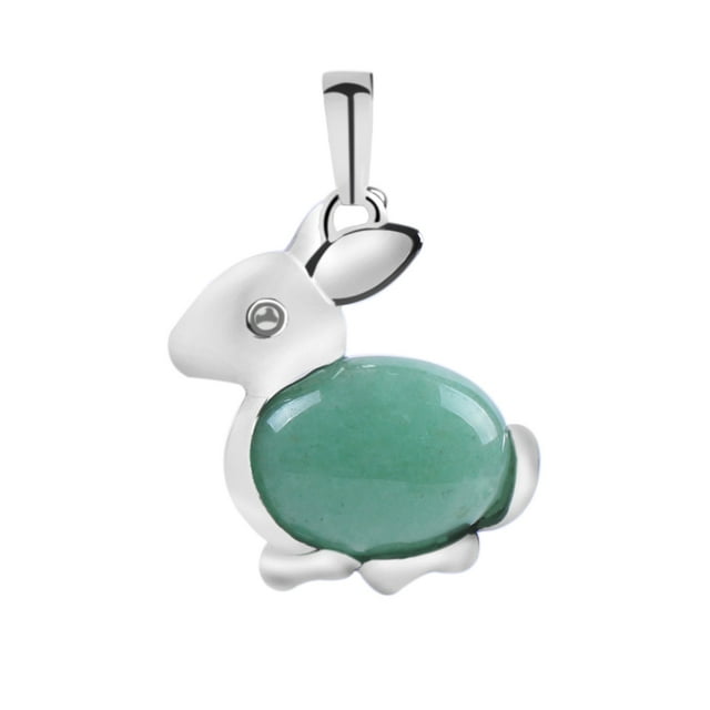Colliers & Pendentifs Lapin Perles Animal Chakra Reiki Cristal Rose Violet