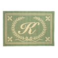 thumbnail image 1 of 123 Creations C236WW Green Intial W Hook Rug, 1 of 1