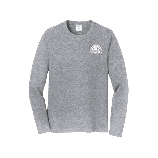 Gravity Outdoor Co. Long-Sleeve Shirt - Athletic Grey - White Logo - M