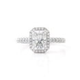 thumbnail image 3 of solitaire jewels 2.5CT Radiant Moissanite Halo Engagement Ring For Women, 14K Rose Gold, 3 of 5