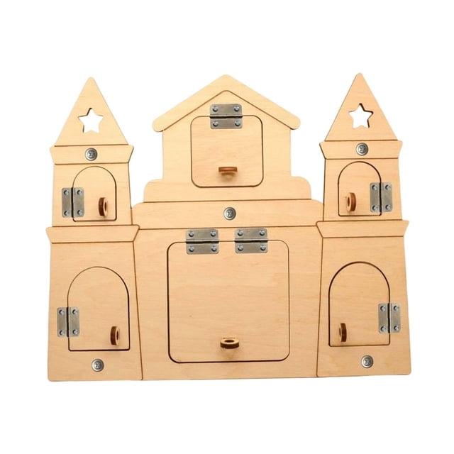 Tablero ocupado Montessori, Material de bricolaje para pequeños, juguete de desarrollo suave y resistente, regalo de cumpleaños portátil Castillo Salvador tablero ocupado