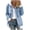 Blue, variant on Somuwie Autumn and Winter Women's Long Sleeve Double-Faced Fleece Zipper Printed Hooded Jacket