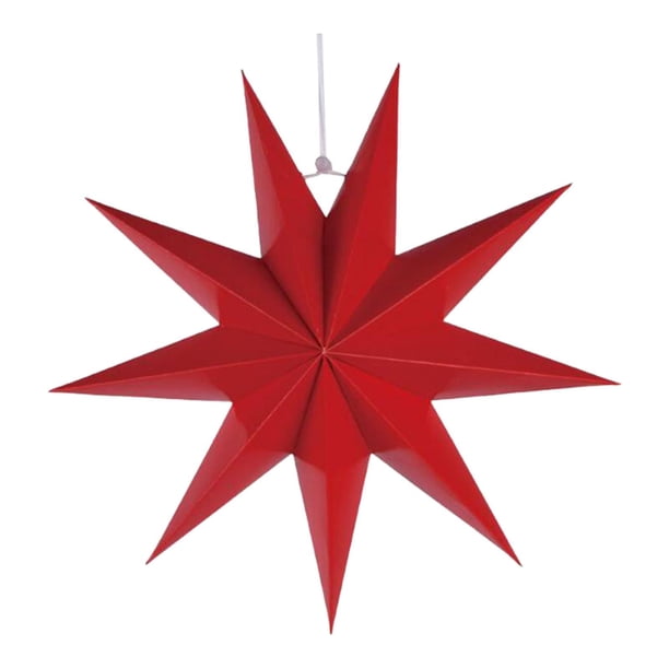 Adorno colgante coleccionable de estrella 3D grande para inauguración de la casa Rojo