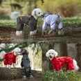 thumbnail image 4 of Harikaji Small Dog Raincoat Harness, Four-Legged Full Coverage Dog Raincoat, Waterproof 4-Legs Dog rain Jacket with Reflective Strip, Adjustable Puppy Waterproof Clothes Red XL, 4 of 5