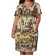 thumbnail image 2 of Vestido de bolsillo suelto para mujer embarazada patrón de cartas de Tarot vestidos para mujer ropa de verano, 2 of 6