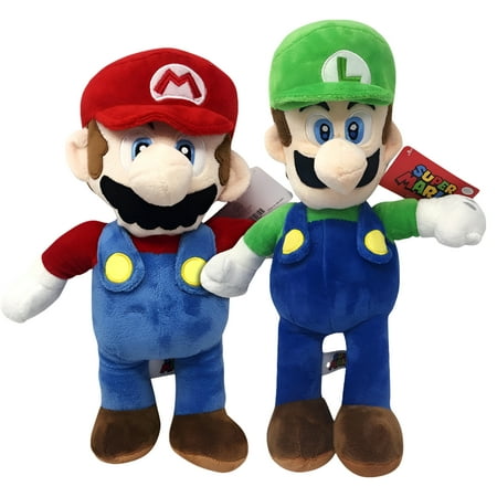Nintendo Super Mario and Luigi Stuffed Animals and Plush Toys, 2 Pieces