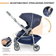 thumbnail image 3 of Poussette Réversible pour Bébé, Poussette de Voyage Compacte Pliable avec Dossier Inclinable Réglable et Auvent, 3 of 9