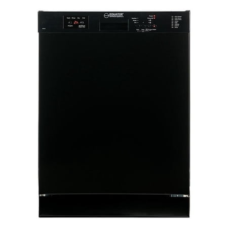 Pemberly Row Metal 24" Built in 14 place Dishwasher in Black