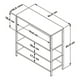 thumbnail image 5 of Librero Estante Organizador dos Vistas, Tres Espacios Organizadores, Estructura Metálica, Tablero Laminado Texturizado Playcon, 5 of 8