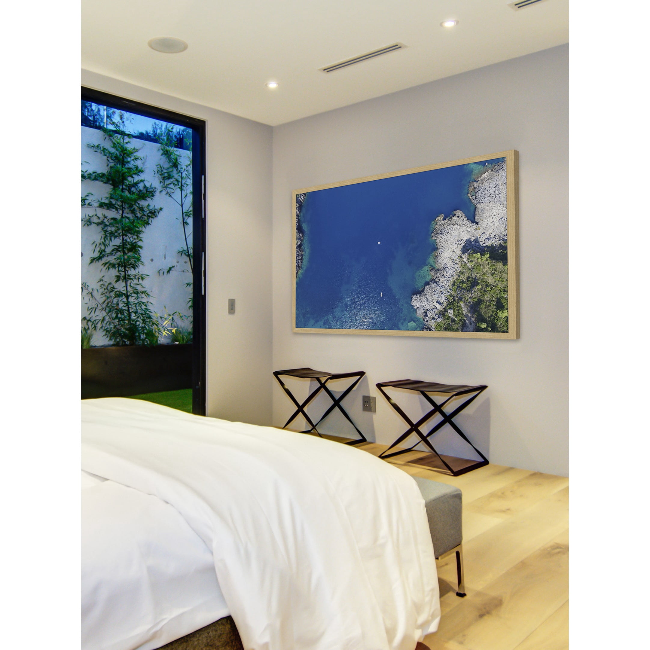 Marmont Hill "Deep Blue Waters" by Alfredo Framed Painting Print