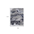 thumbnail image 5 of HomeRoots 511899 7 x 10 ft. Blue Gray & Ivory Abstract Power Loom Stain Resistant Rectangle Area Rug, 5 of 10