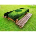 thumbnail image 1 of Green Outdoor Tablecloth, Nature Forest Big Amazon Brazilian Tree Leaf with Vein and Sunbeams Image, Decorative Washable Fabric Picnic Tablecloth, 58 X 120 Inches, Olive and Dark Green, by Ambesonne, 1 of 2
