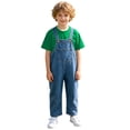 thumbnail image 7 of LRen Toddler Overalls Girls Summer Straight Wide Leg Denim Overalls 3Piece Baggy Pants Tops and Socks Outfits Cotton Daily Wear Jumpsuits With Pockets, 7 of 7