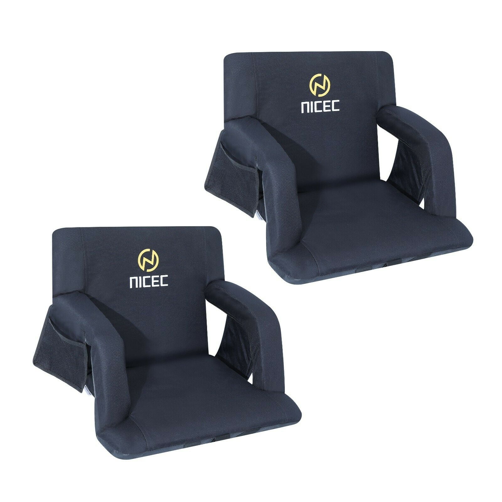 Details about   Couple Set 5 Postion Adjustable Stadium Seat Potable Bleacher Chair Camping 