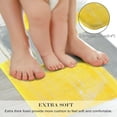 thumbnail image 3 of 2 Pieces Kitchen Rugs, Abstract Anti Fatigue Non Slip Foam Cushioned Grey and Yellow Art Painting Comfort Indoor Floor Mat Runner Rug Set for Laundry Office Sink Bathroom (17"x48"+17"x24"), 3 of 6